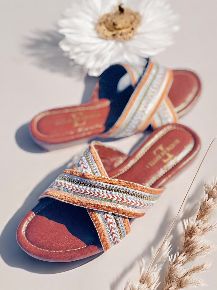 Aroha Tan Sandal Flats