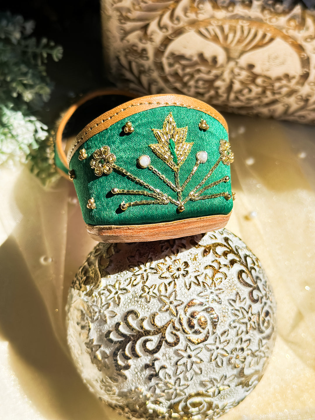 Exquisite Green Punjabi Jutti